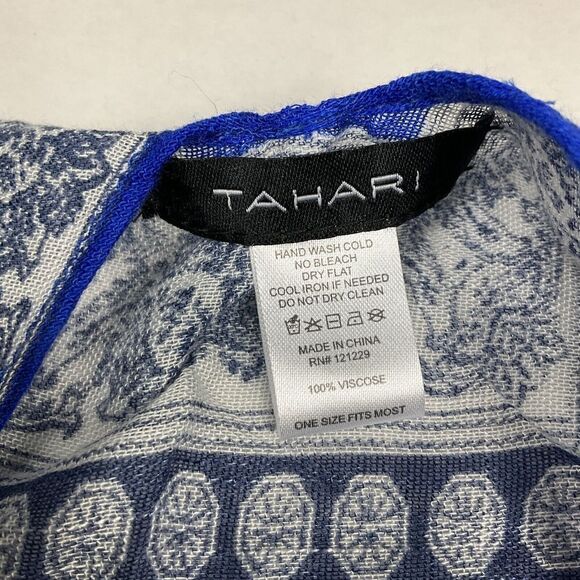 Tahari Womens Cardigan Caftan Printed Coverup Short Sleeve Lightweight One Size - Picture 5 of 9